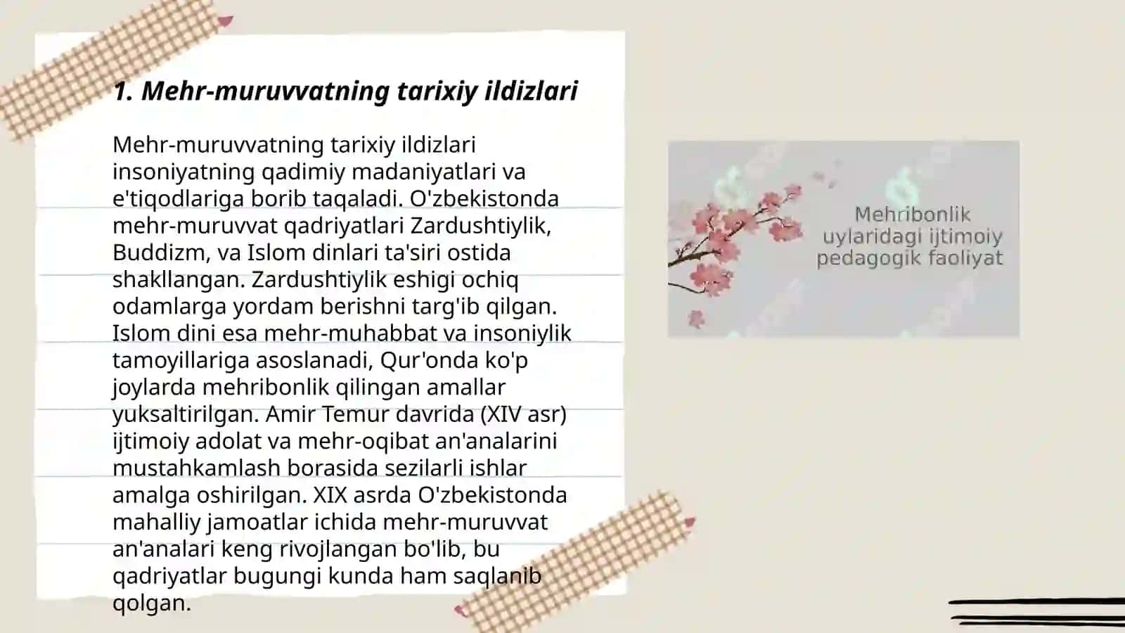 Mehribonlik va xayr saxovat ijtimoiy pedagogik faoliyatning tarixiy ananasi 3