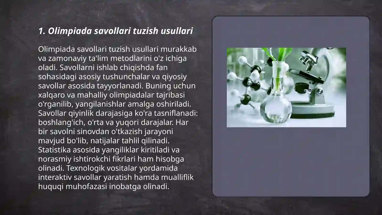 Biologiyadan olimpiada oʻtkazish metodikasi 3
