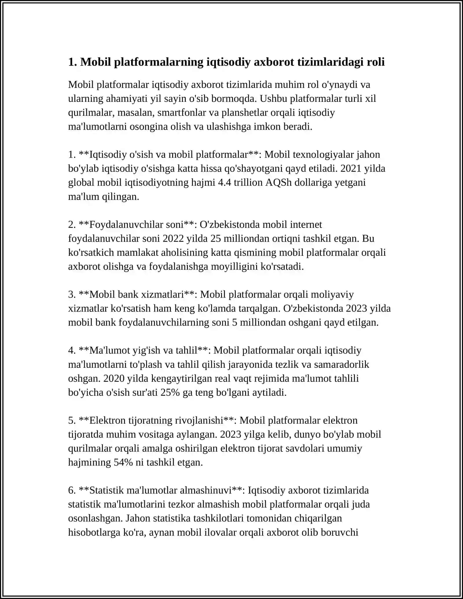 IQTISODIY AXBOROT TIZIMLARIDA MOBIL PLATFORMLAR TEXNOLOGIYASINING O‘RNI VA AHAMIYATI 3