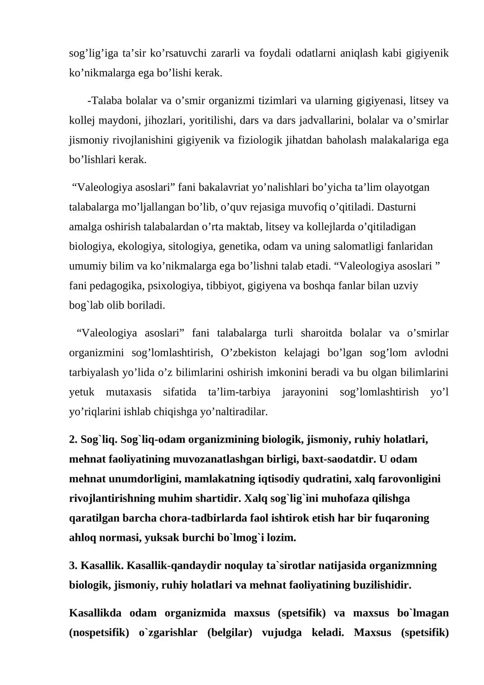 Valeologiya asoslari fani haqida tushuncha 3