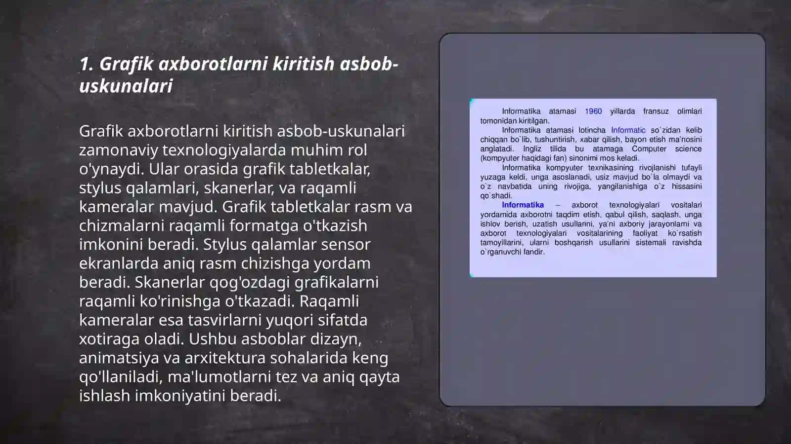 Grafik axborotlarni kiritish tahrirlash va chiqarishining usullari 3