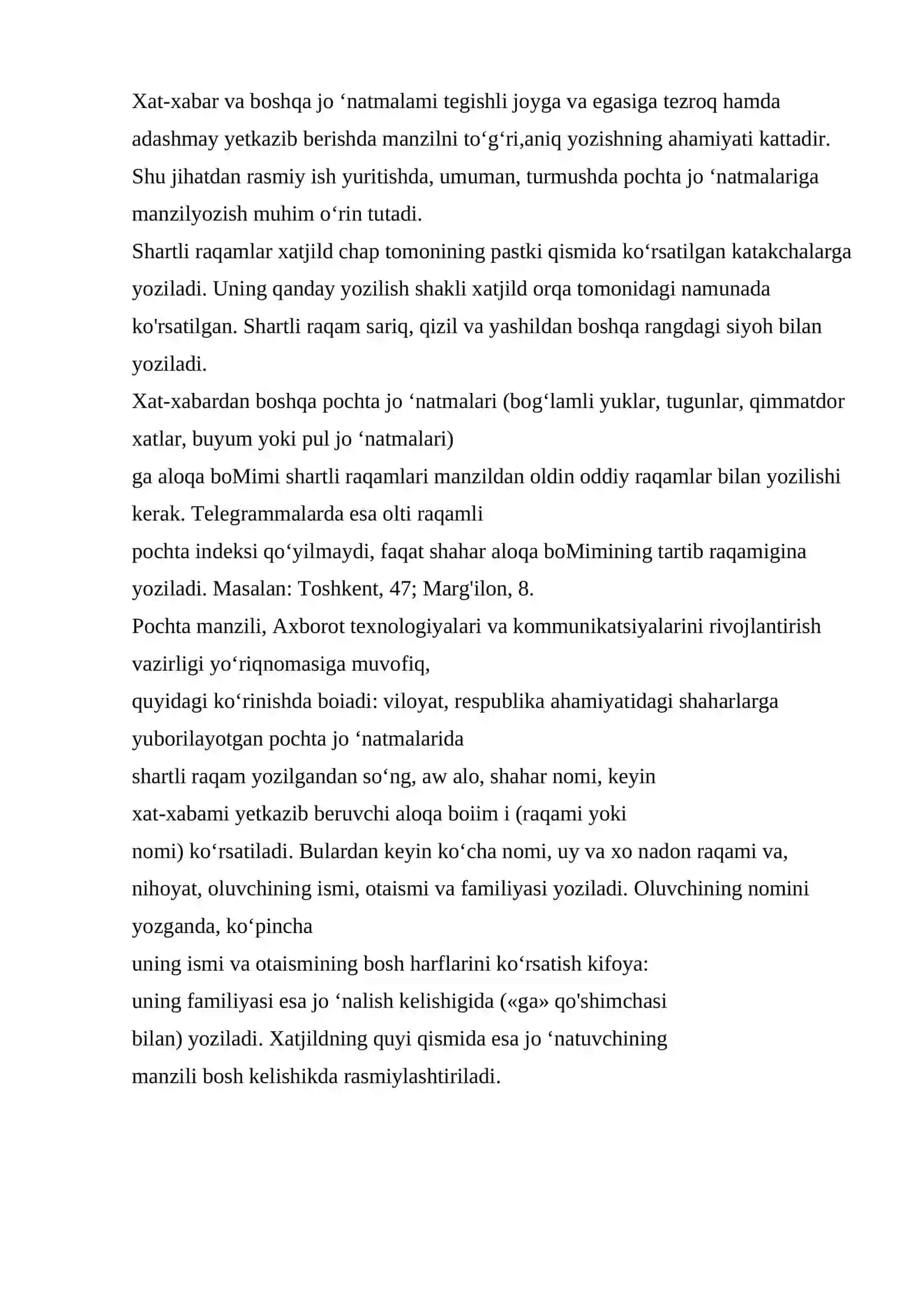 Xizmat yozishmalari bilan ishlash 3