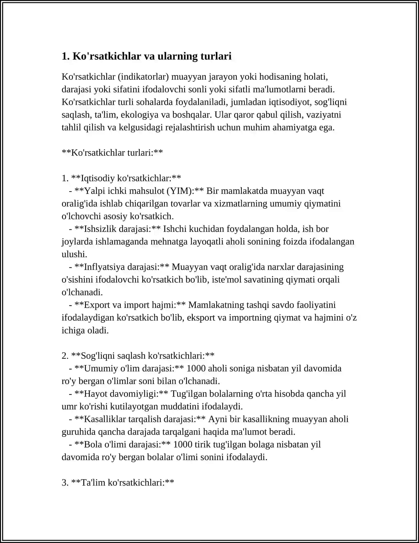 KOʻRSATGICHLAR. FUNKSIYAGA KOʻRSATGICH 3