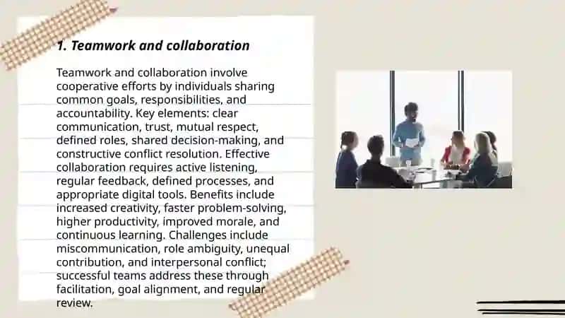 Teamwork and Collaboration 3