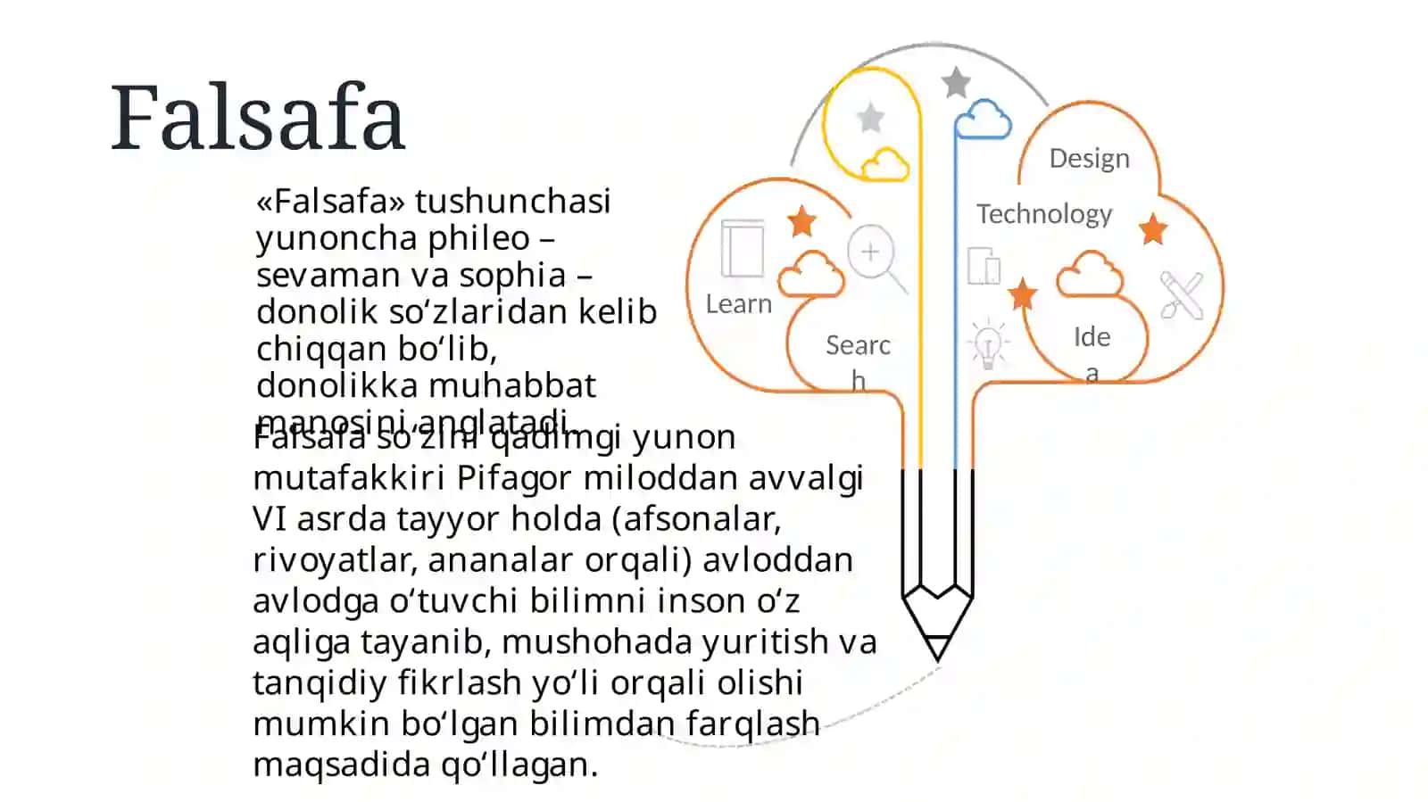 Falsafa fanining predmeti, mazmuni va ilm-fan, madaniyat taraqqiyotidagi oʻrni 3