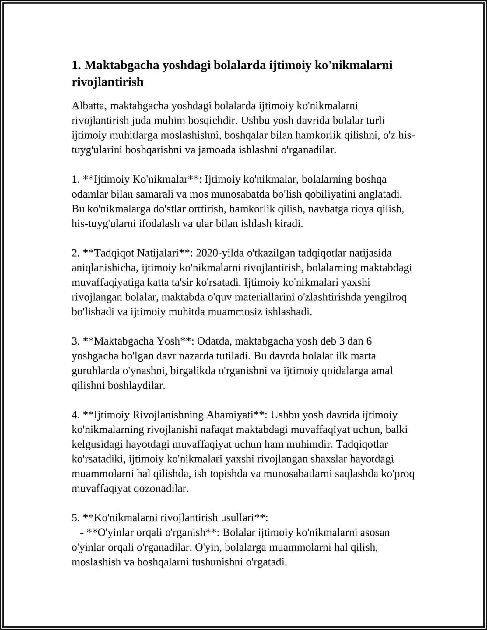 MAKTABGACHA YOSHDAGI BOLALARDA IJTIMOIY TAJRIBANI SHAKLLANTIRISH 3