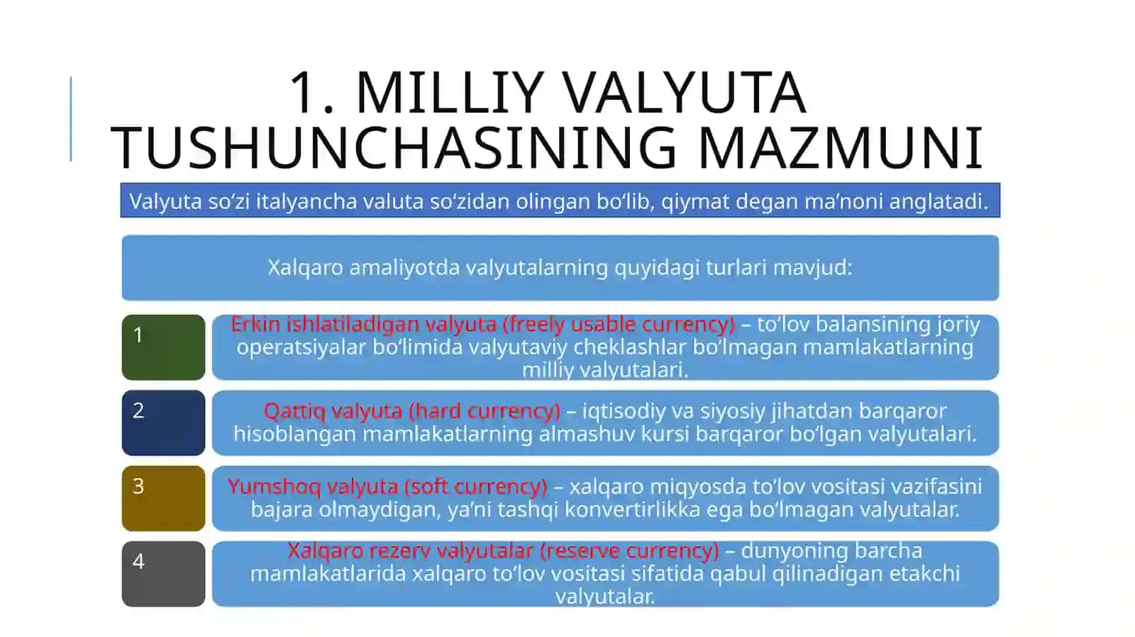 Valyuta kursi va unga ta’sir etuvchi omillar 3