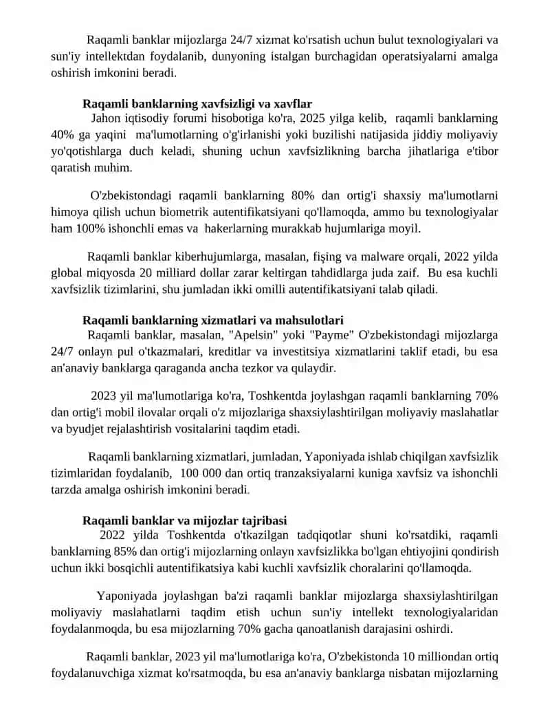 Raqamli banklar va bank tizimi evolyutsiyasi 3