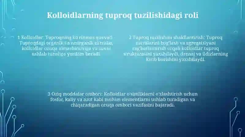 Tuproq Kolloidlari Va Tuproqning Sindirish Qobiliyati 3