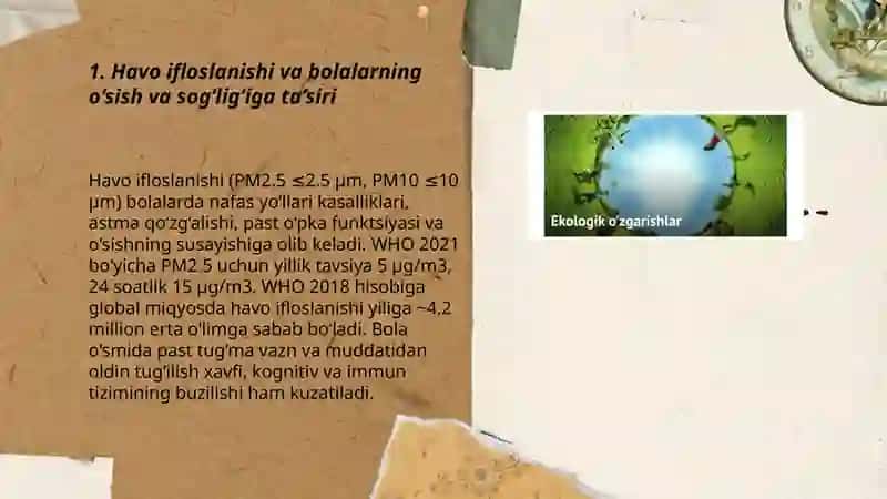 Ekologiyaning salomatlikka yosh avlodning o‘sib ulg‘ayishiga tasiri 3