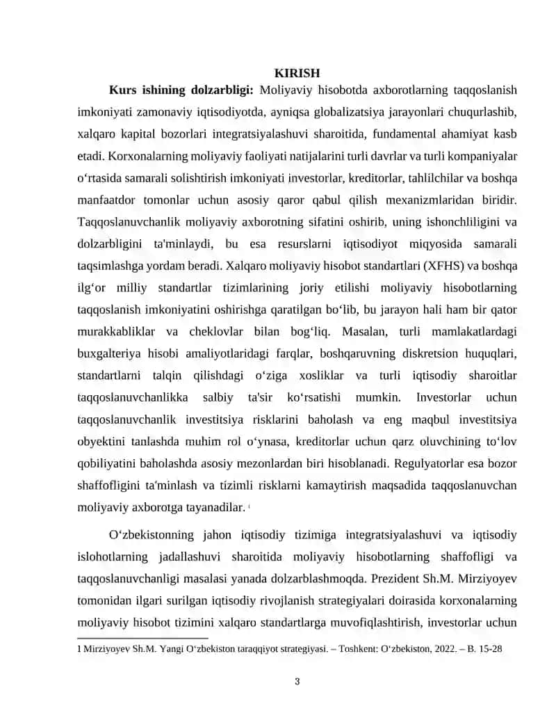 "MOLIYAVIY HISOBOTDA AXBOROTLARNING TAQQOSLANISH IMKONIYATI" 3