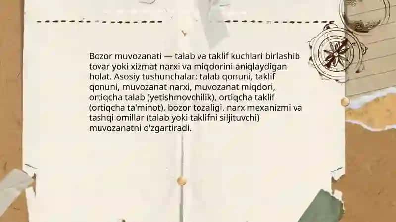 Bozor muvozanati 3