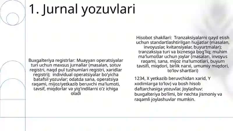 Buxgaletiyaga hisobi regosterlari va shakkilar 3