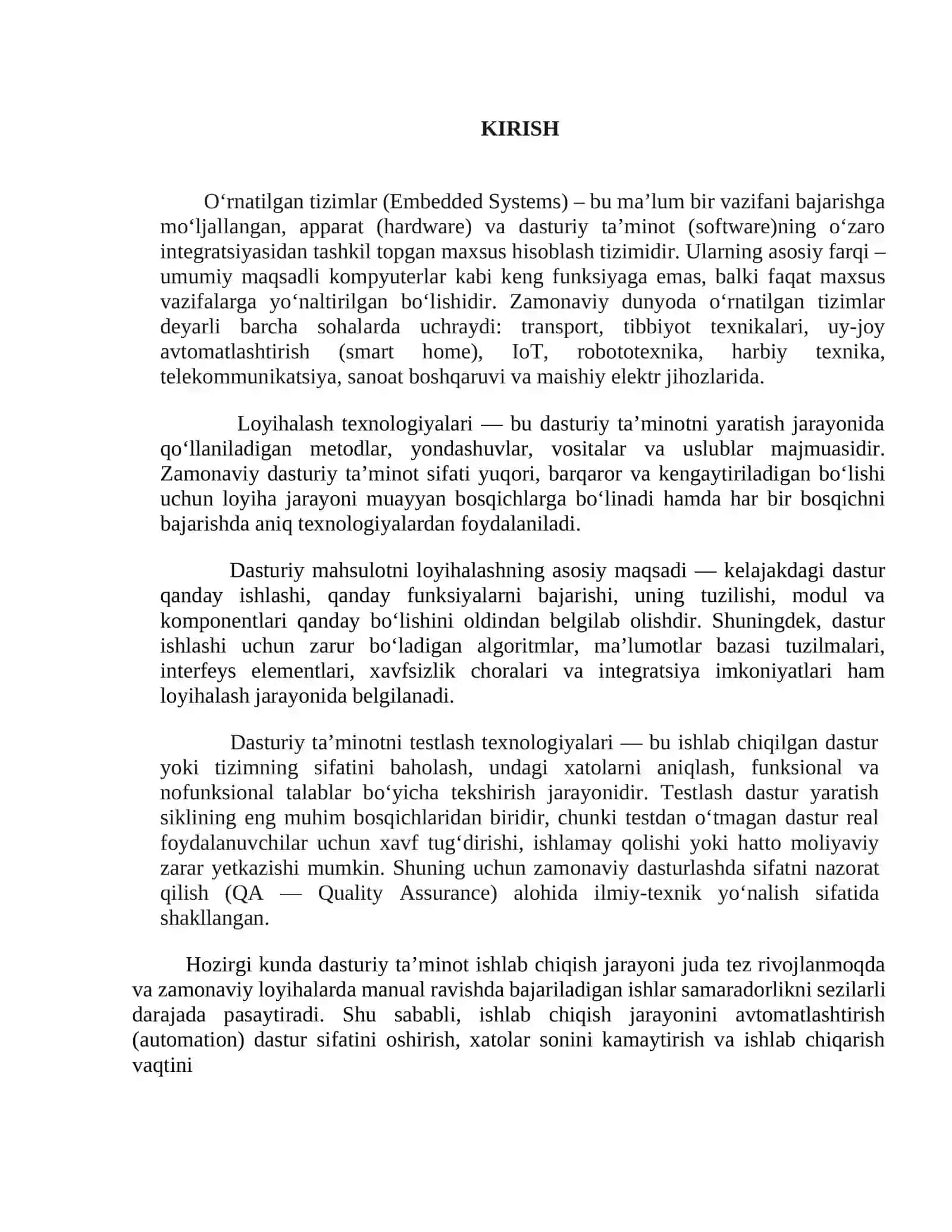 Dasturlash muhitlari va Loyihalash texnologiyalari 3