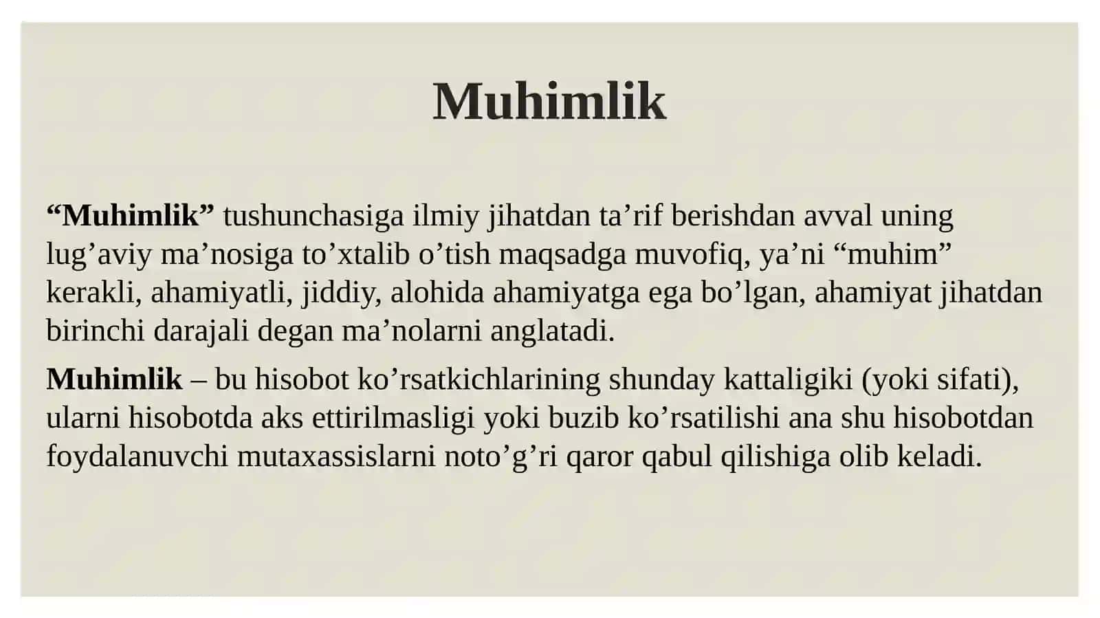 AUDITORLIK TEKSHIRUVIDA MUHIMLIK VA RISK 3