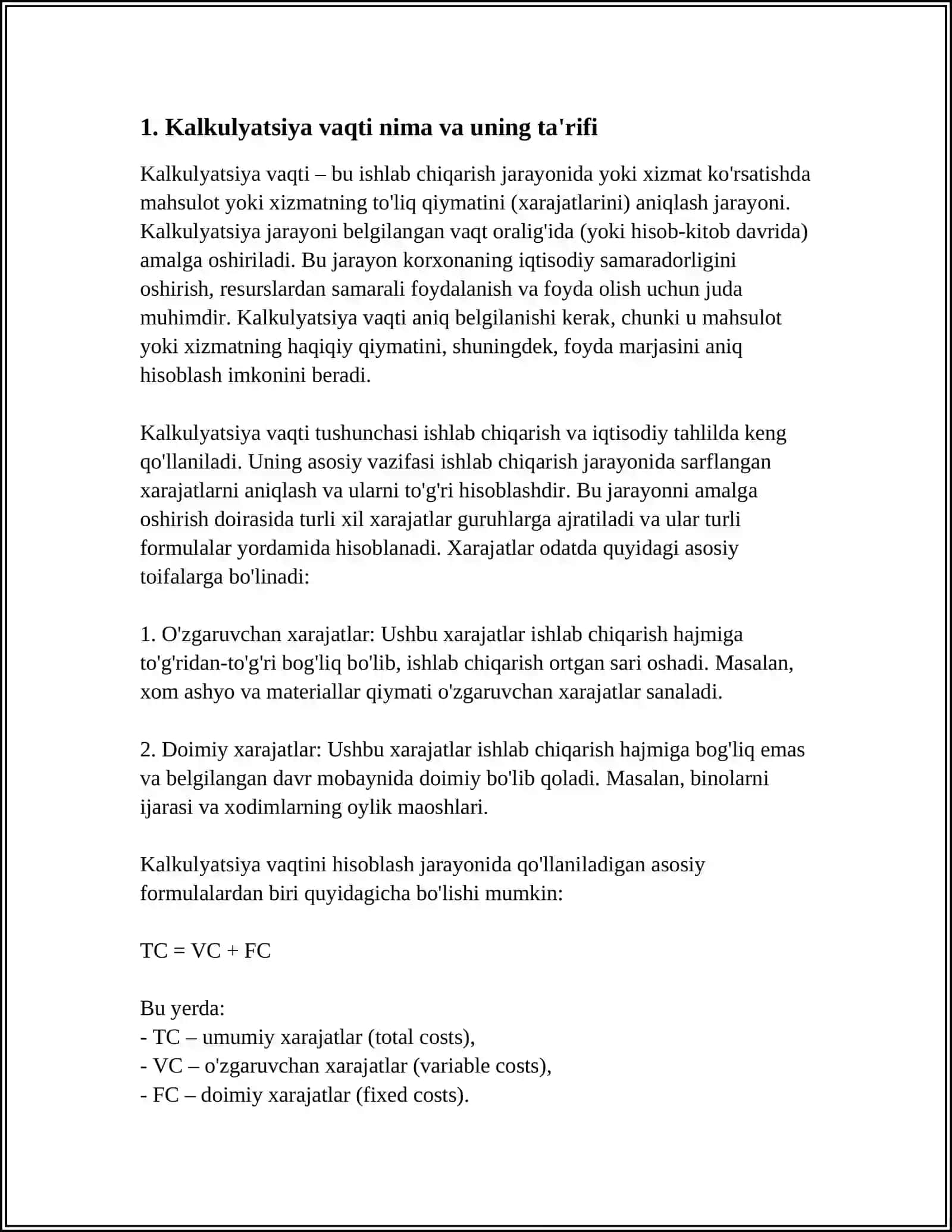 KALKULATSIYA VAQTI QANDAY VAQT VA QAYSI FORMULA BILAN ANIQLANADI 3