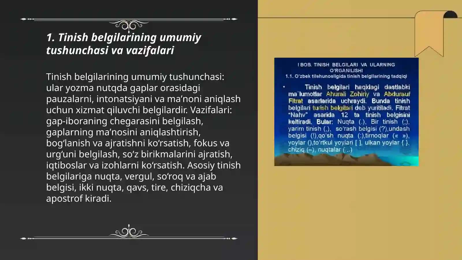 O'zbek tilida tinish belgilari o'rganilishi va qo'llanilishi 3