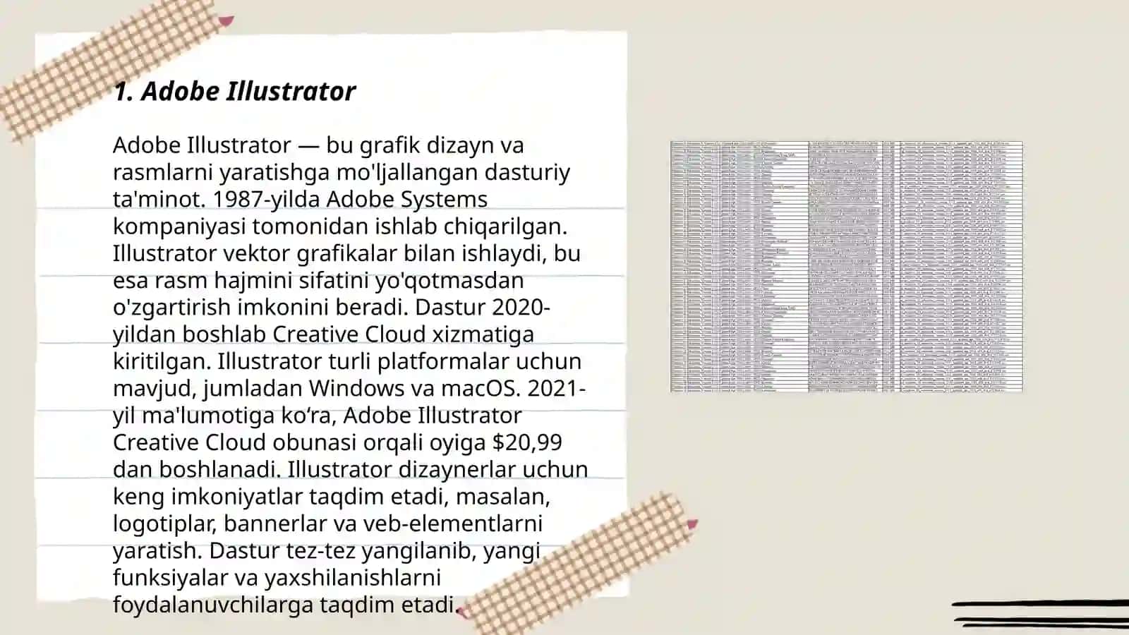 Infografika jaratılıwda paydalanılatuǵın programmalıq támiynatlar menen tanısıw 3