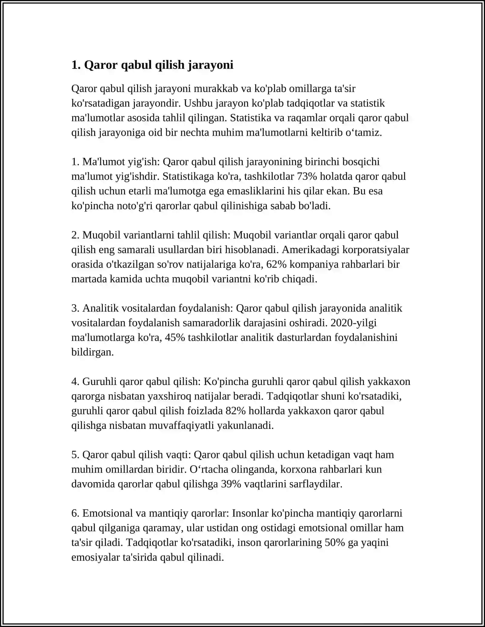 BOSHQARUVDA QARORLARNI QABUL QILISH 3
