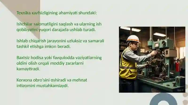 Ishchilarni texnika xavfsizligi boʻyicha bilimlarini tekshirish 3