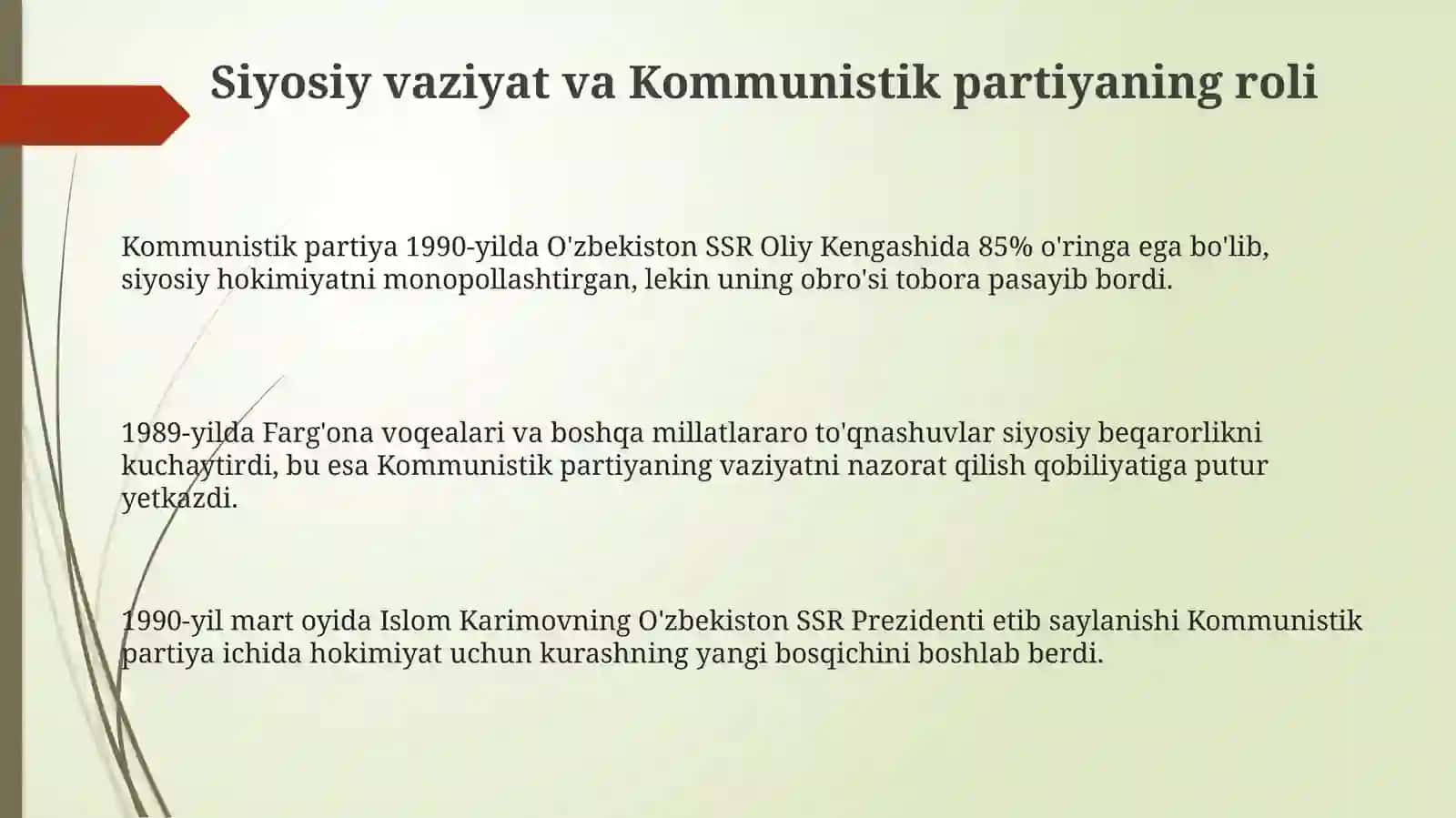 Mustaqillikka erishish jarayonlar 3