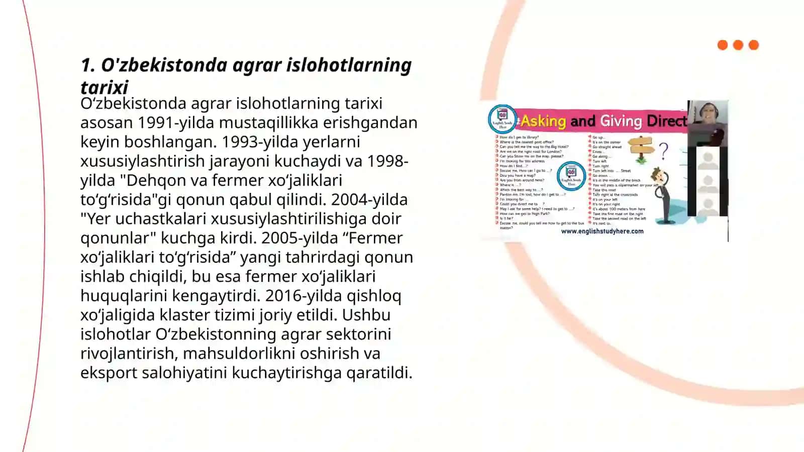 O'zbekistonda agrar islohotlar va ularni chuqurlashtirishning asosiy yo’nalishlari 3