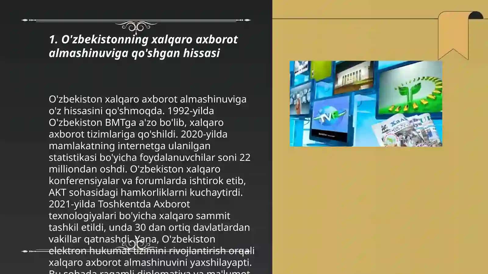 Oʻzbekiston jahon axborot makonidagi roli 3