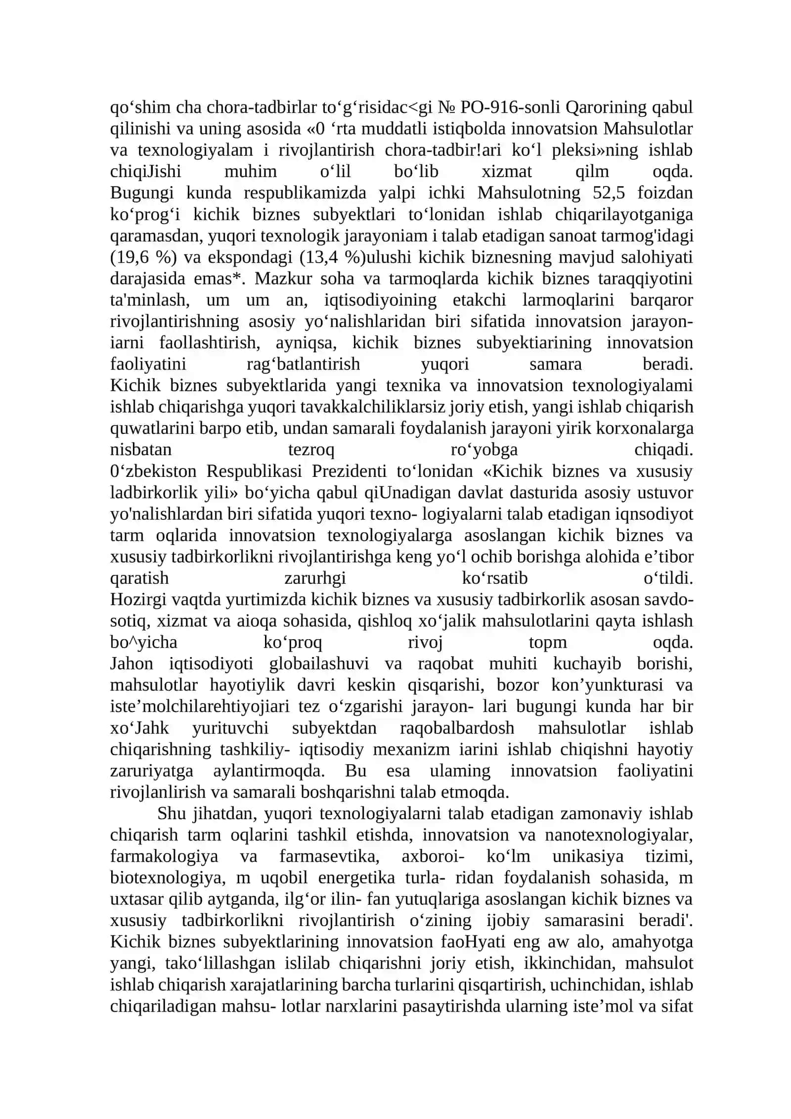 O‘zbekistonda kichik biznes va tadbirkorlikni rivojlantirish istiqbollari 3