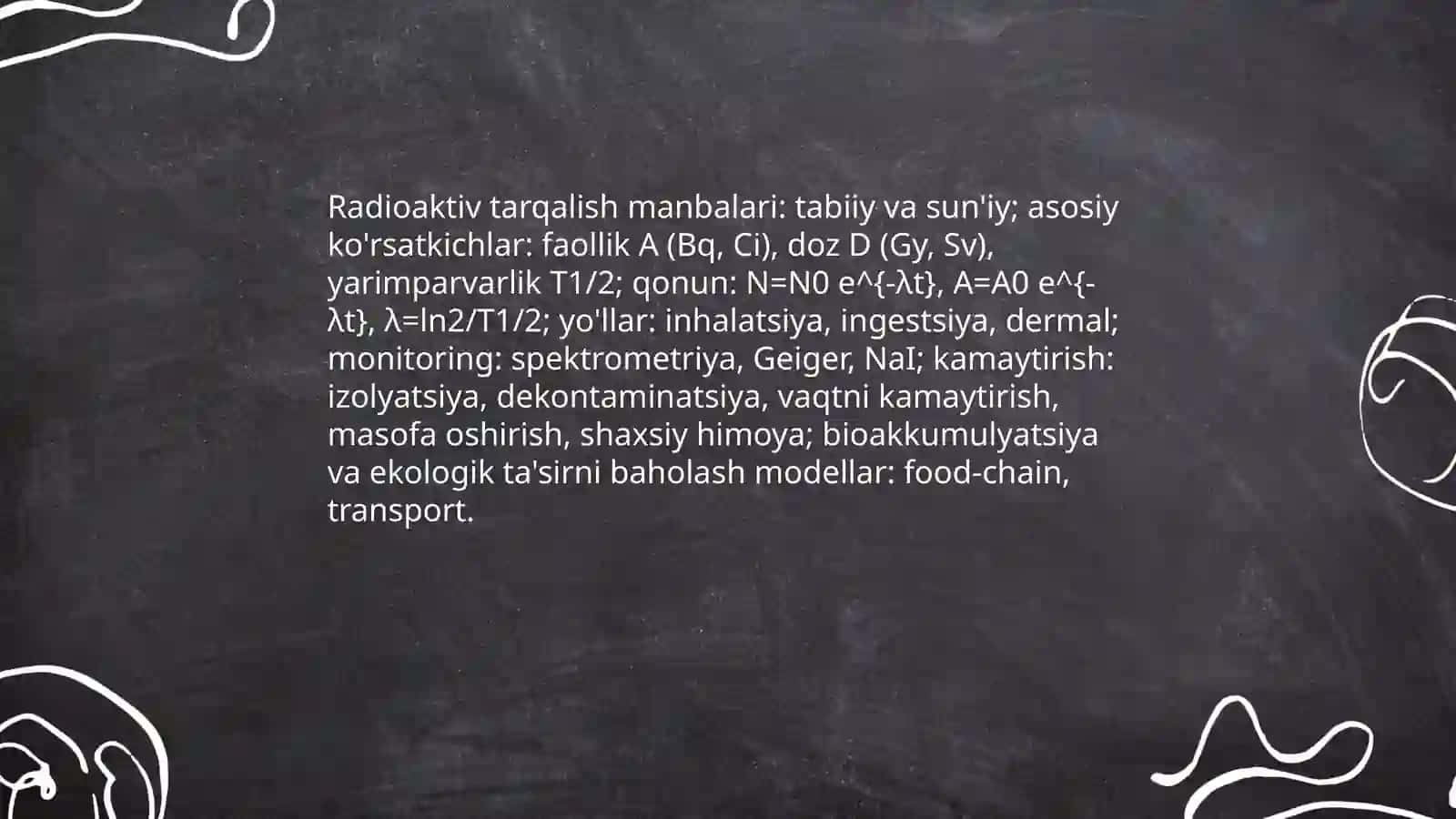 Radioaktiv ta'sir va parchalanish 3