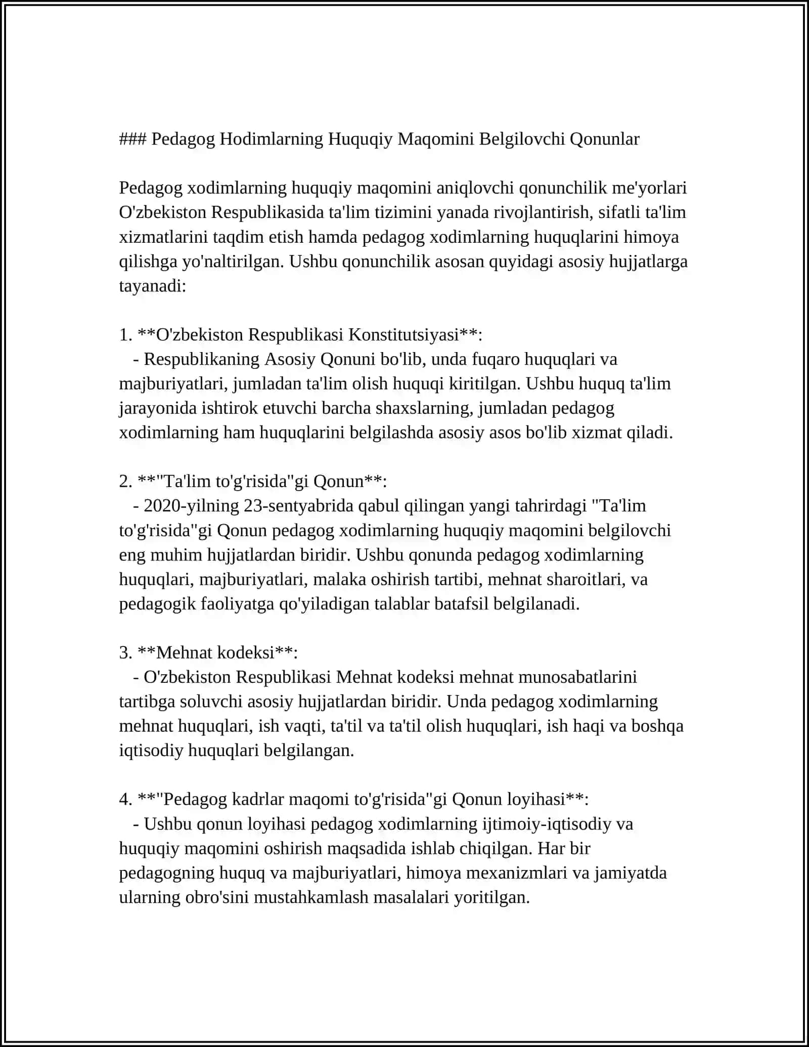 TAʼLIM TASHKILOTLARI PEDAGOG HODIMLARINING HUQUQIY MAQOMI 3