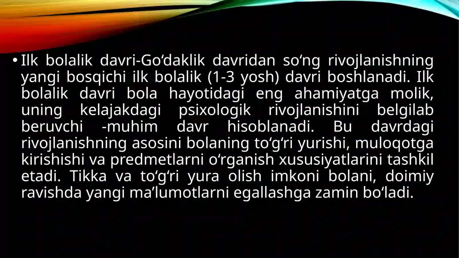 ILK BOLALALIK DAVRIDA PSIXIK RIVOJLANISH XUSUSIYATLARI 3