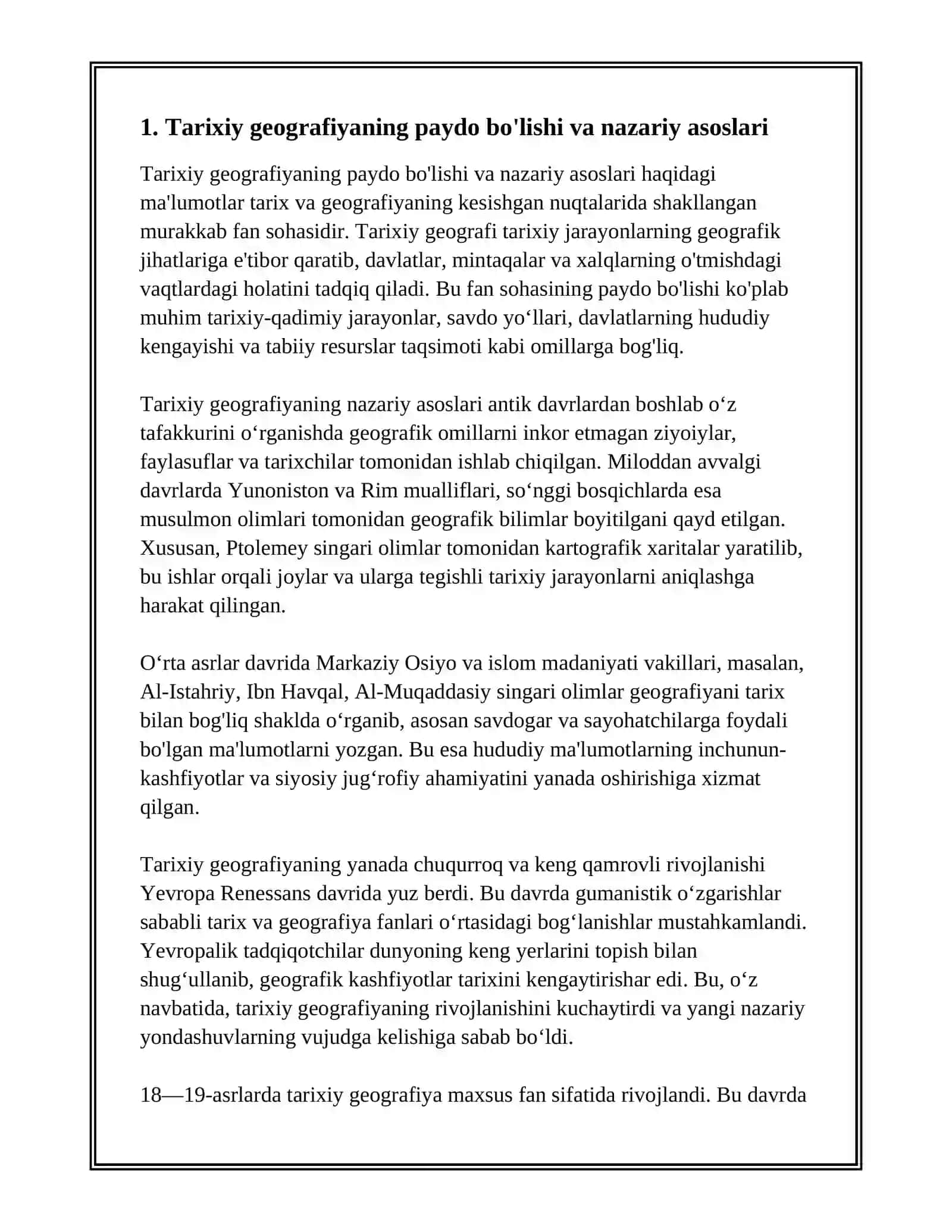 TARIXIY GEOGRAFIYANING SHAKILLANISHI VA TARAQQIYOTI 3