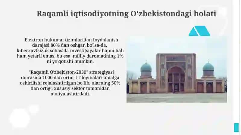 Raqamli iqtisodiyotning O'zbekistondagi holati 3