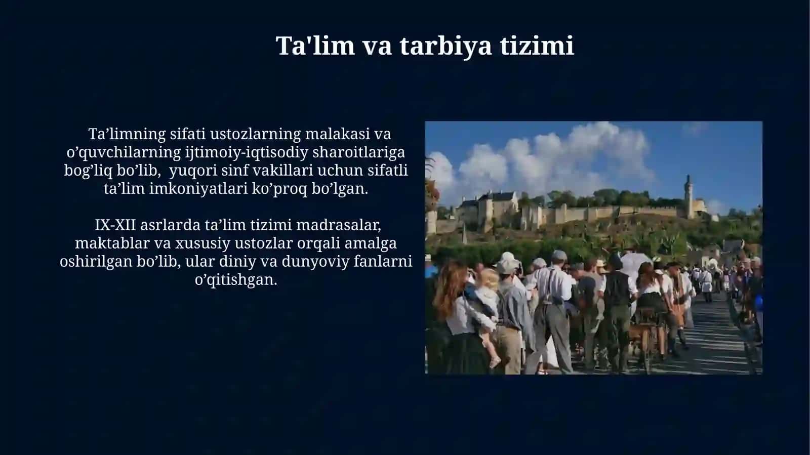 IX-XII asrlarda mamlakatimiz hududida ro‘y bergan madaniy uyg‘onish (Renessans) 3