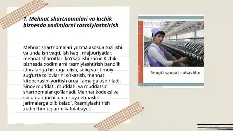 Kichik biznes va xususiy tadbirkorlikda xodimlar mehnatidan foydalanish holatlarini taxlili 3