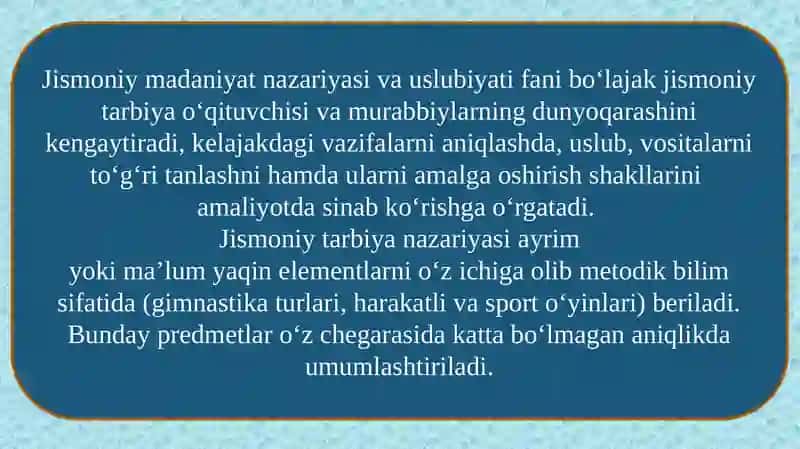 Jismoniy tarbiya nazariyisi va uslubiyatining umumiy asoslari 3