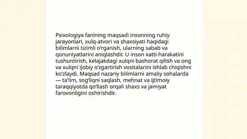 Psixologiya fanining maqsad va vazifalari 3