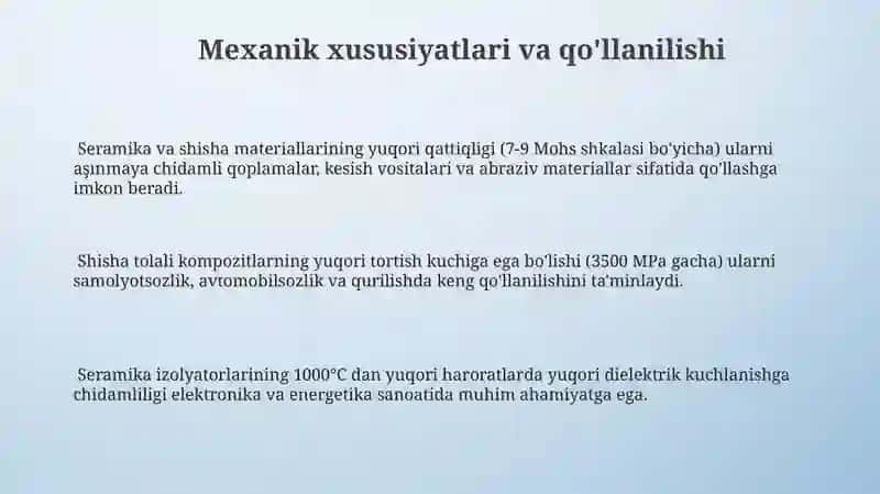 Seramika va Shisha Materiallarining Sanoatdagi Ahamiyati 3