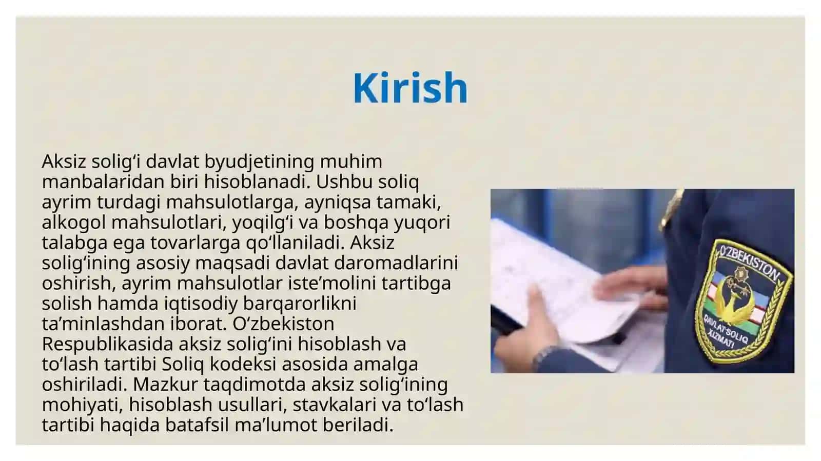 Aksiz solig‘ini hisoblash va to‘lash tartibi. 3