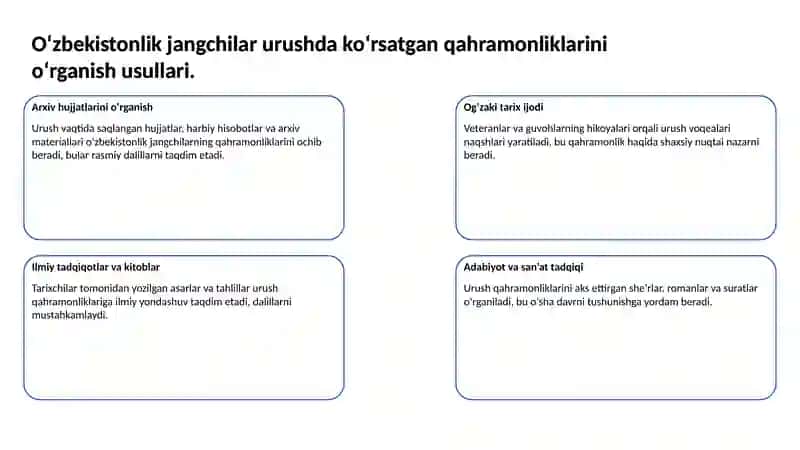 Ikkinchi jahon urushi davrida O‘zbekistonlik qahramonlarning hikoyalari 3