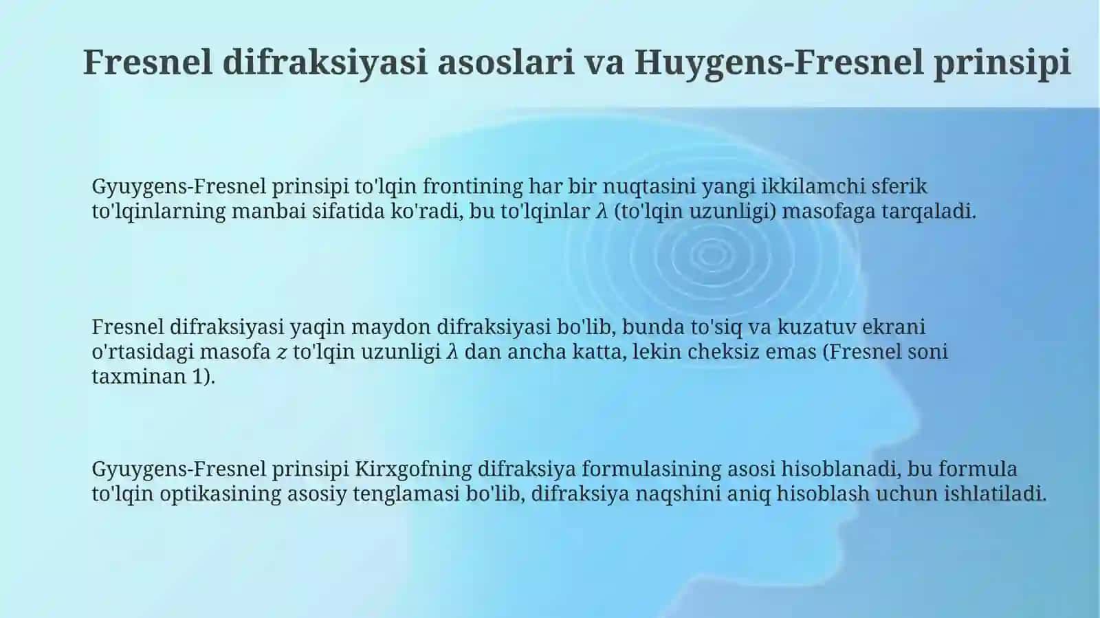 Oddiy to‘siqlardan Fresnel difraksiyasi 3