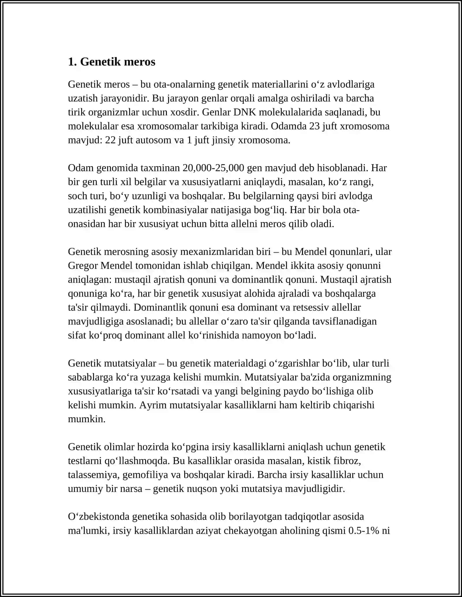 Genetik meros 3