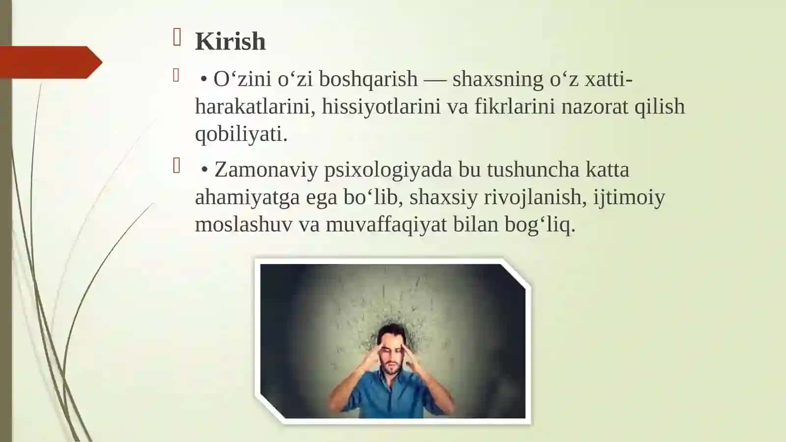 O‘zini o‘zi boshqarishning zamonaviy psixologiyada tadqiq etilishi 3