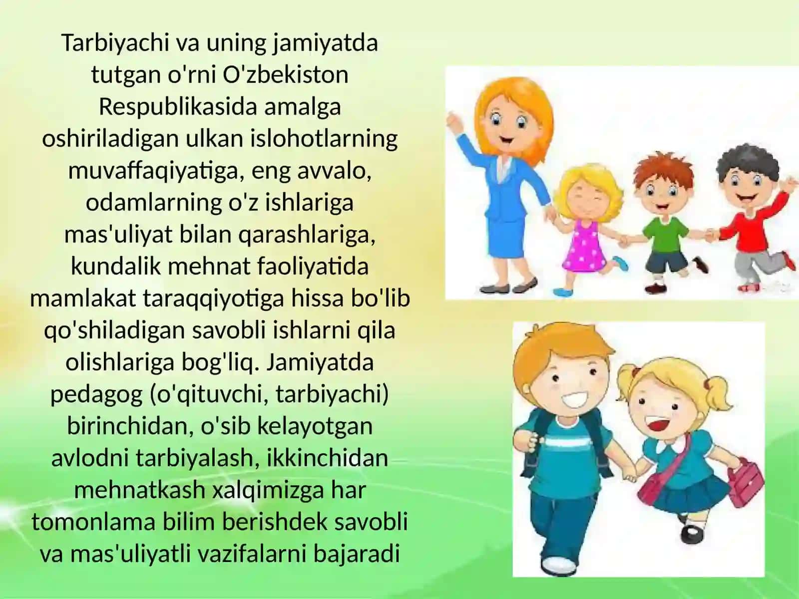 Maktabgacha ta'lim muassasasi tarbiyachisi shaxsiga qo'yiladigan talablar 3