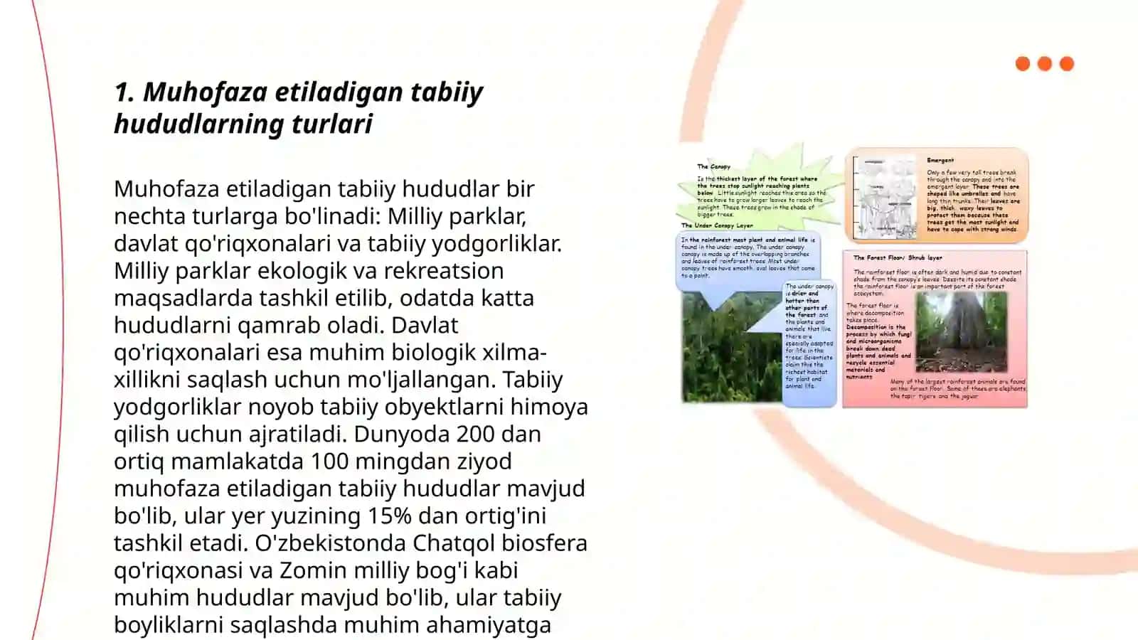 Muhofaza etiladigan tabiiy hududlar va oʻrmonlarning huquqiy holati 3