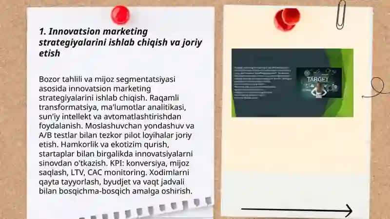 Innovatsion marketingni rivojlantirish. Ungarboyeva Sevinch 3