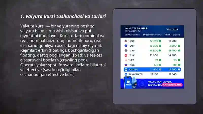 Valyuta kursi va valyuta bozorlari 3
