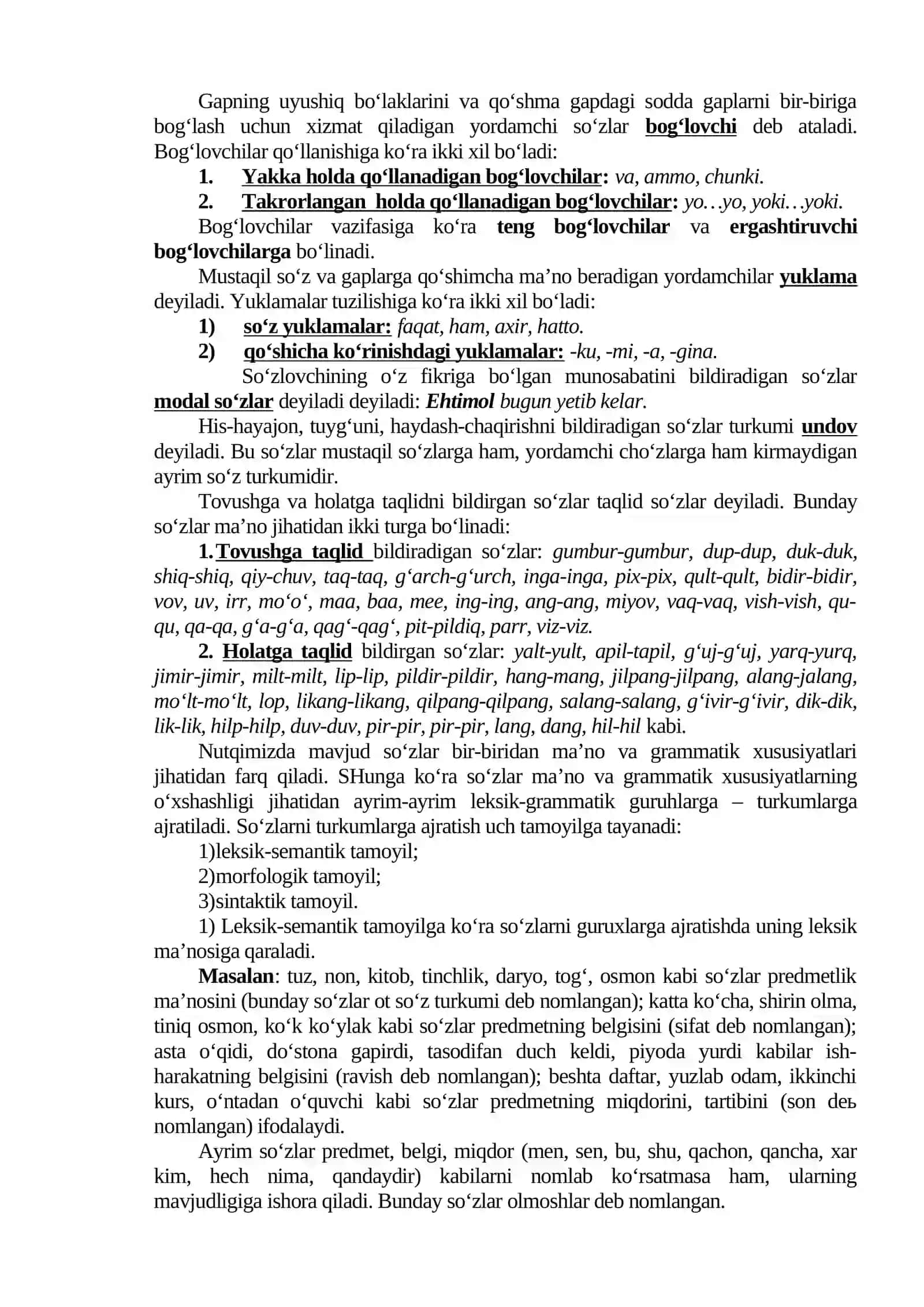 SO‘Z TURKUMLARINING LEKSIK VA GRAMMATIK MA’NOSI USTIDA ISHLASH 3