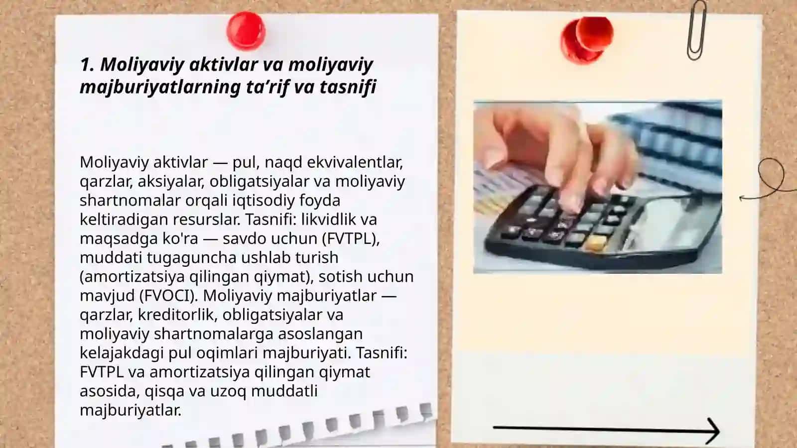 Moliyaviy aktivlar va moliyaviy majburiyatlar hisobi 3