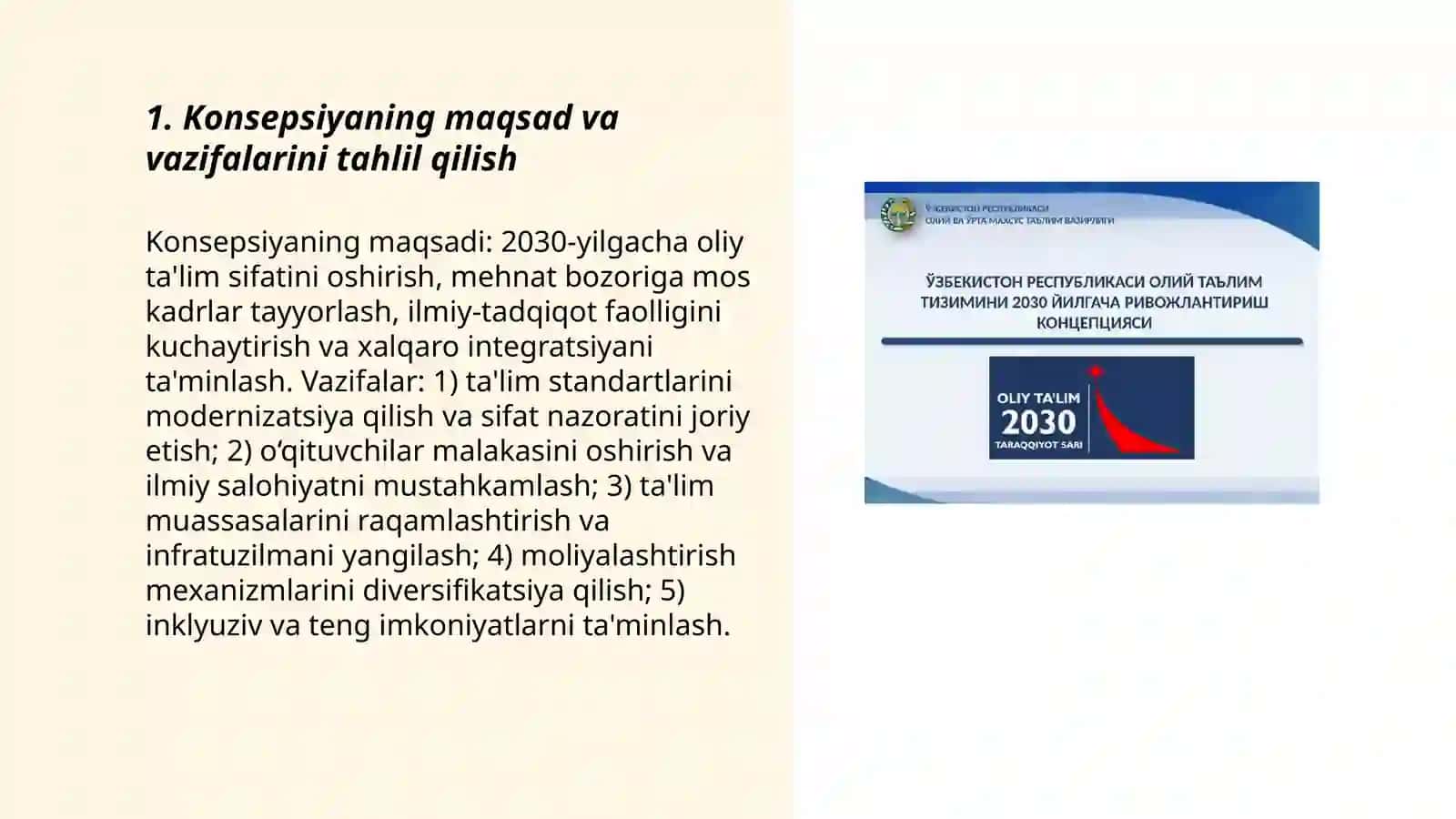 Konsepsiyaning maqsad va vazifalarini tahlil qilish 3